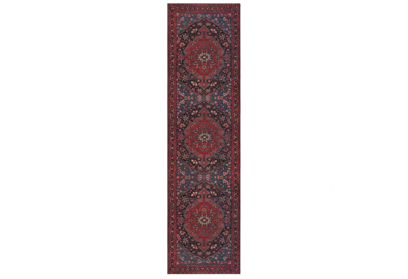 KADIMA DESIGN Teppich Waschbar, Medallion Muster, Orientalisch Wohnzimmer Läufer 60x230, Läufer, Höhe: 0 mm, Rot, 100% Polyester, Flachgewebe, Flordichte 1 600 g/m² KADIMA DESIGN Teppich Waschbar, Medallion Muster, Orientalisch Wohnzimmer Läufer 60x230, Läufer, Höhe: 0 mm, Rot, 100% Polyester, Flachgewebe, Flordichte 1 600 g/m² von KADIMA DESIGN