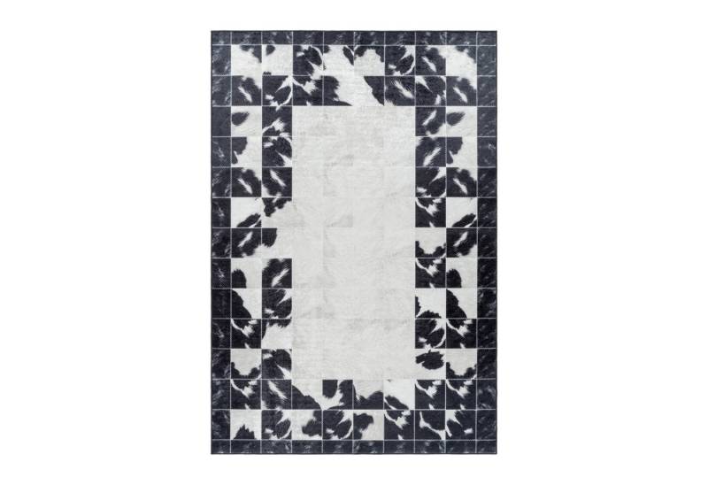 KADIMA DESIGN Teppich Waschbar Flachgewebe Patchwork Design Polyester Wohnzimmer, Läufer, Höhe: 5 mm, Maschinenwäsche, Rücken aus Canvas, Gekettelt, 80x150cm von KADIMA DESIGN