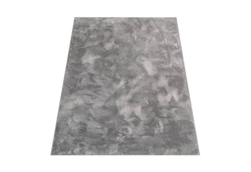 KADIMA DESIGN Teppich waschbar Einfarbig Wohnzimmer schmutzabweisend Teppich Kurzflor, Rechteckig, Höhe: 14 mm, Florhöhe: 10 mm, 100% Polyester, Rechteckig, 60x90cm, Anthrazit von KADIMA DESIGN