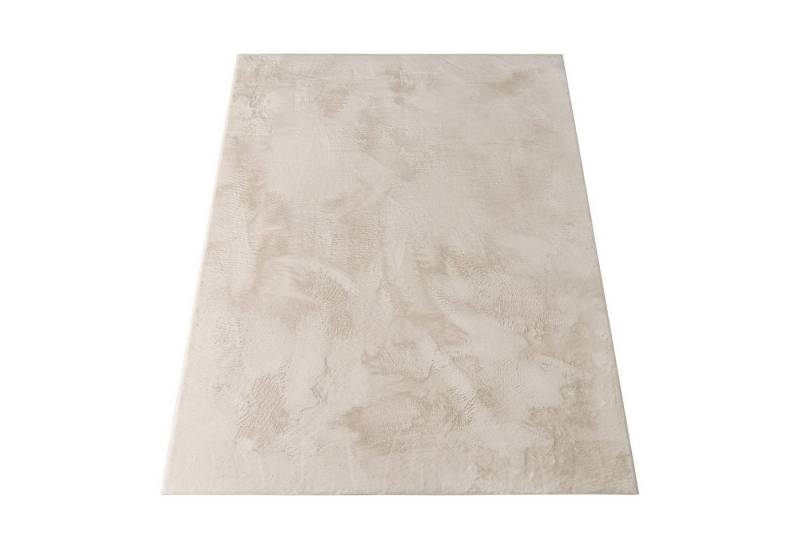 KADIMA DESIGN Teppich waschbar Einfarbig Wohnzimmer schmutzabweisend Teppich Kurzflor, Rechteckig, Höhe: 14 mm, Florhöhe: 10 mm, 100% Polyester, Rechteckig, 60x90cm, Creme von KADIMA DESIGN