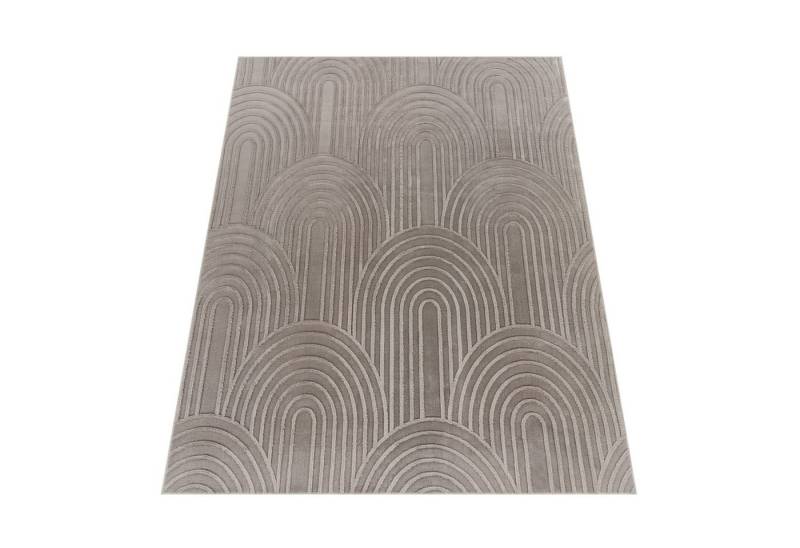 KADIMA DESIGN Teppich waschbar Struktur Wohnzimmer schmutzabweisend Teppich Kurzflor, Rechteckig, Höhe: 14 mm, Florhöhe: 10 mm, 100% Polyester, Rechteckig, 80x150cm, Grau von KADIMA DESIGN