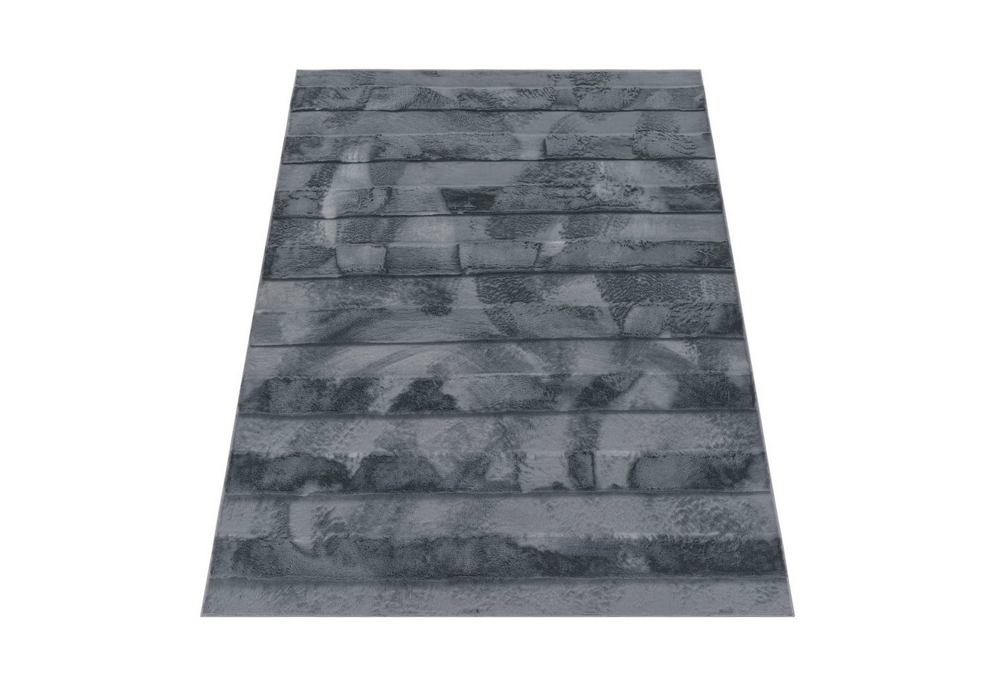 KADIMA DESIGN Teppich waschbar Unifarben Struktur Schlafzimmer Hochflor Teppich, Rechteckig, Höhe: 26 mm, Florhöhe: 22 mm, 100% Polyester, Rechteckig, 160x220cm, Anthrazit von KADIMA DESIGN
