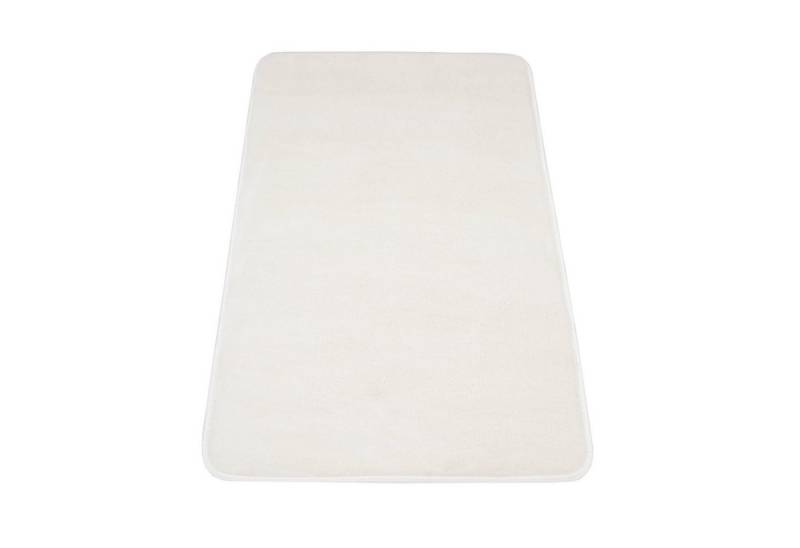 KADIMA DESIGN Teppich waschmaschinenwaschbar Unifarben Flur Waschbarer Teppich Badezimmer, Rechteckig, Höhe: 5 mm, Florhöhe: 1 mm, 100% Polyester, Rechteckig, 50x80cm, Creme von KADIMA DESIGN