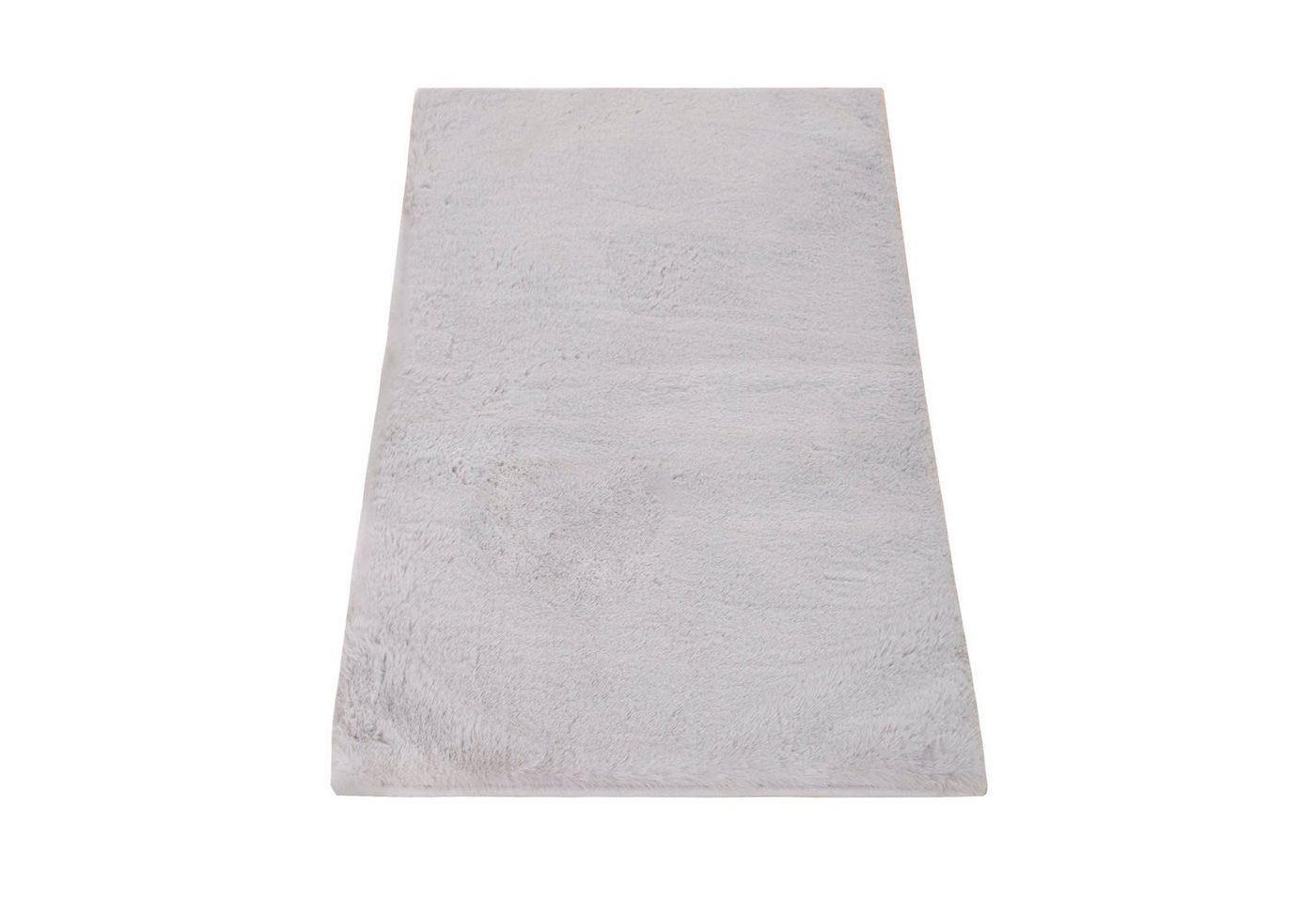 KADIMA DESIGN Teppich waschmaschinenwaschbar Unifarben Hochflor Teppich Badezimmer, Rechteckig, Höhe: 26 mm, Florhöhe: 22 mm, 100% Polyester, Rücken aus Gummi, 50x80cm, Grau von KADIMA DESIGN