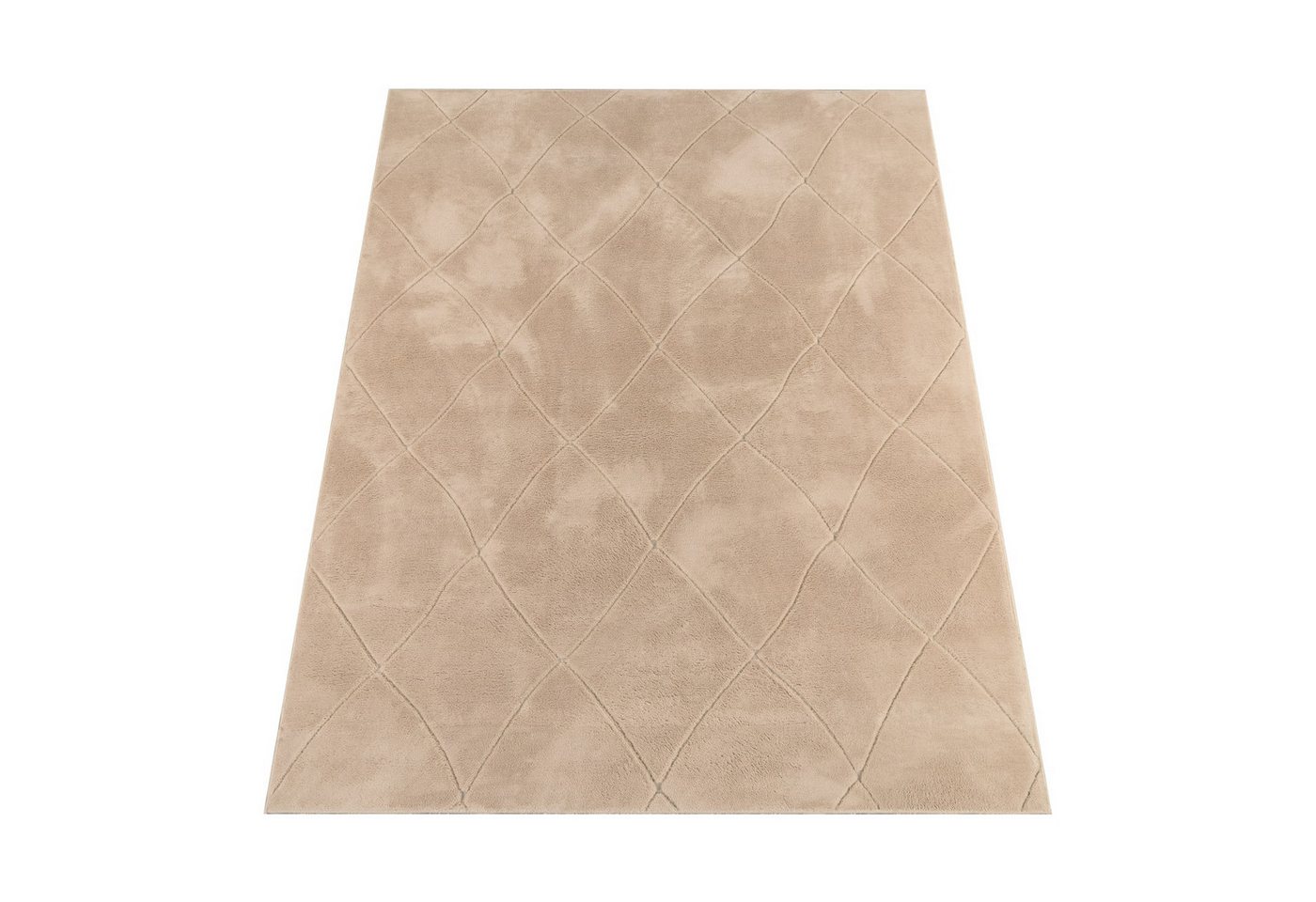 KADIMA DESIGN Teppich waschmaschinenwaschbar Unifarben Struktur Rauten Waschbarer Teppich, Läufer, Höhe: 14 mm, Florhöhe: 10 mm, 100% Polyester, Läufer, 60x100cm, Beige KADIMA DESIGN Teppich waschmaschinenwaschbar Unifarben Struktur Rauten Waschbarer Teppich, Läufer, Höhe: 14 mm, Florhöhe: 10 mm, 100% Polyester, Läufer, 60x100cm, Beige von KADIMA DESIGN