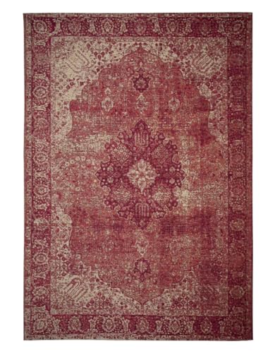KADIMA DESIGN Vielseitiger Vintage Teppich COQUET Tara Farbe: Rosa, Größe: 155x230 cm von KADIMA DESIGN