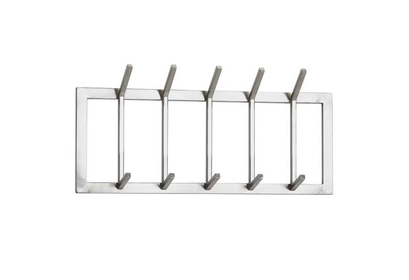 KADIMA DESIGN Wandgarderobe Wandgarderobe Metall Silber 65x30x10 cm Design Flurgarderobe Stahl, Hakenleiste Wandpaneel, Garderobe Wand, Garderobenleiste Flur von KADIMA DESIGN