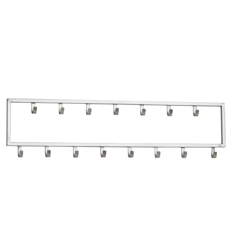 KADIMA DESIGN Wandgarderobe Wandgarderobe Metall Silber 80x20x4 cm Design Flurgarderobe Stahl, Hakenleiste Wandpaneel, Garderobe Wand, Garderobenleiste Flur von KADIMA DESIGN
