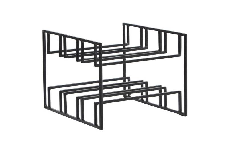 KADIMA DESIGN Weinregal Weinflaschenhalter für 6 Flaschen 29x21x25 cm Weinregal Schwarz Metall, Weinständer Weinhalter Tisch Küche, Flaschenhalter Eisen Modern von KADIMA DESIGN