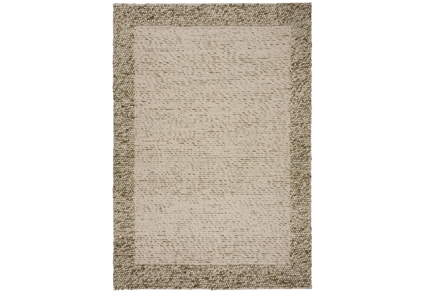KADIMA DESIGN Wollteppich Unifarben, Bordüre Wohnzimmer Teppich Kurzflor Rechteckig 80x150, Rechteckig, Höhe: 7 mm, Grün-Natur 82% Wolle 18% Polyester, Kurzflor mit Bordüre KADIMA DESIGN Wollteppich Unifarben, Bordüre Wohnzimmer Teppich Kurzflor Rechteckig 80x150, Rechteckig, Höhe: 7 mm, Grün-Natur 82% Wolle 18% Polyester, Kurzflor mit Bordüre von KADIMA DESIGN