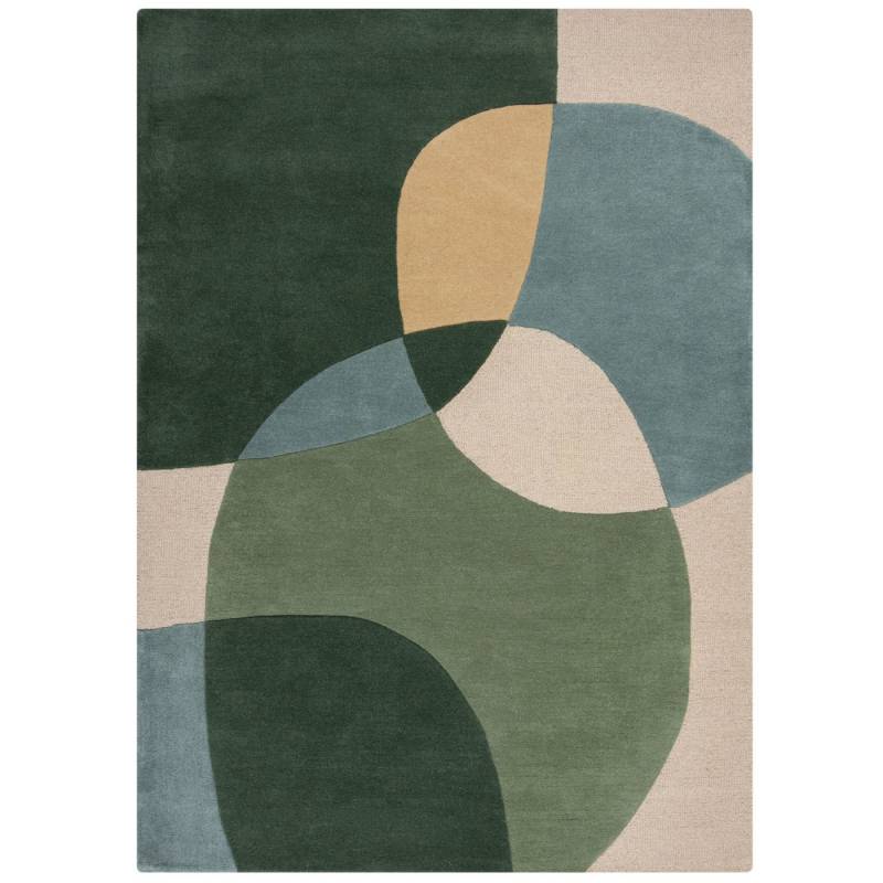 KADIMA DESIGN Wollteppich Wohnzimmer-Teppich AIRE - 100% Wolle, Lebendige Farbakzente, Rechteckig, Höhe: 8 mm von KADIMA DESIGN