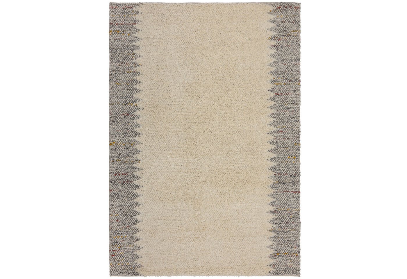 KADIMA DESIGN Wollteppich Zickzack Bordüre, Struktur Wohnzimmer Strukturteppich 80x150, Rechteckig, Höhe: 0 mm, Beige-Grau, 80% Wolle, 20% Polyester, Kurzflor, Flordichte 3 000 g/m² KADIMA DESIGN Wollteppich Zickzack Bordüre, Struktur Wohnzimmer Strukturteppich 80x150, Rechteckig, Höhe: 0 mm, Beige-Grau, 80% Wolle, 20% Polyester, Kurzflor, Flordichte 3 000 g/m² von KADIMA DESIGN