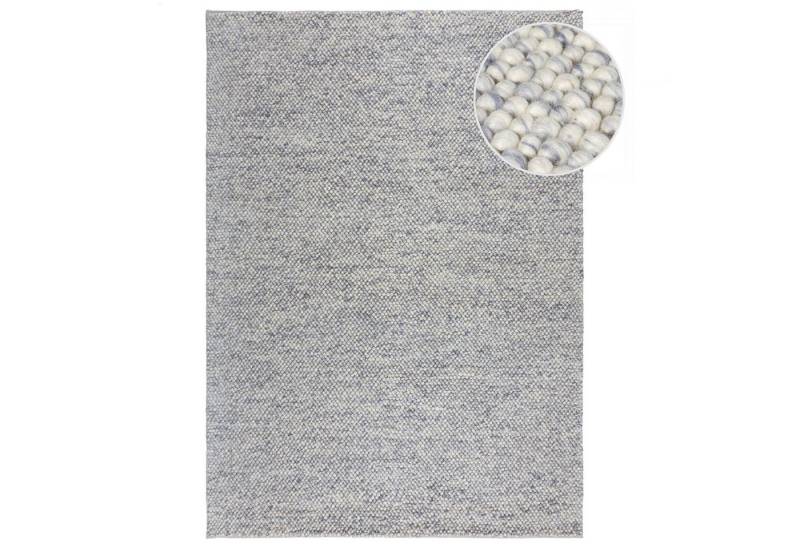 KADIMA DESIGN Wollteppich strukturierter Oberfläche Teppich Wolle-Polyester Hochdichter elegant, Rechteckig, Höhe: 7 mm, Gewebt von KADIMA DESIGN