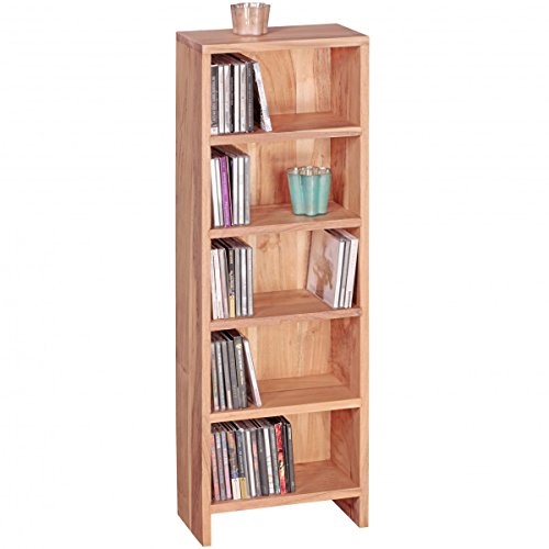 KADIMA Design CD Regal Massivholz Akazie Standregal 90cm hoch Aufbewahrung 5 Fächer von KADIMA DESIGN