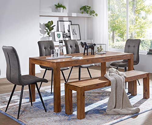 KADIMA Design Massivholz Esszimmer Sitzbank Wood Sitz Bank 160 x 35 cm Sheesham Holz von KADIMA DESIGN