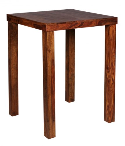 KADIMA Design Stehtisch Wood Massiv Holz Sheesham Bartisch Bistrotisch 80 x 80cm Tisch von KADIMA DESIGN