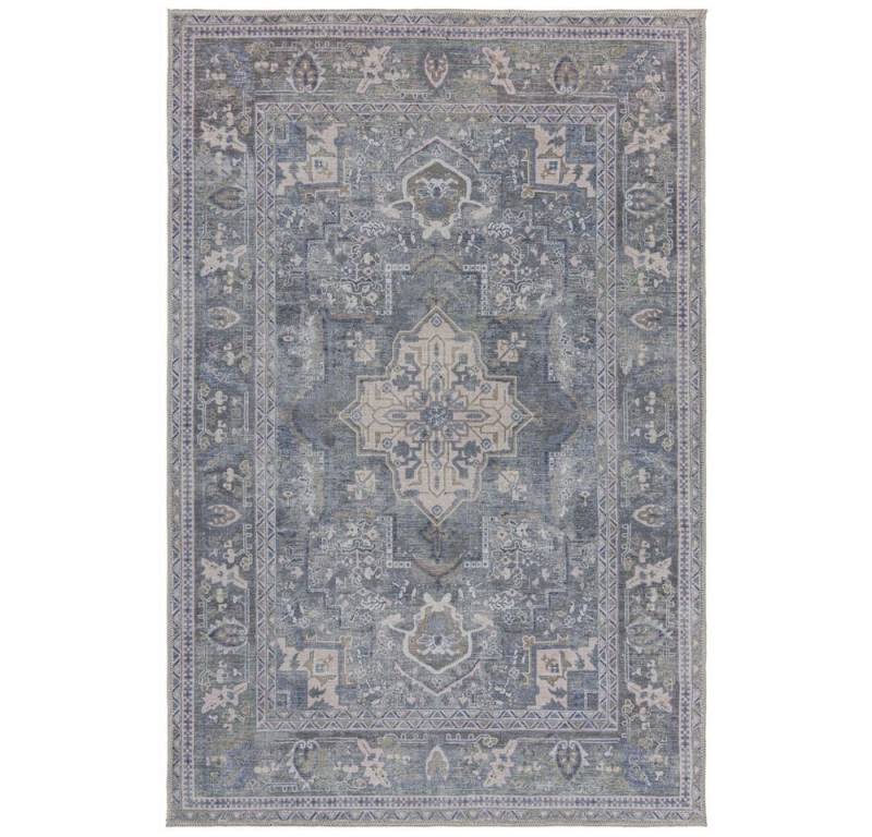KADIMA DESIGN Teppich Maschinenwaschbarer Traditioneller Vintage-Teppich, rutschfest, Rechteckig, Poldichte: 1400 g/qm,Waschbar Waschmaschine,Traditionell,Vintage von KADIMA DESIGN