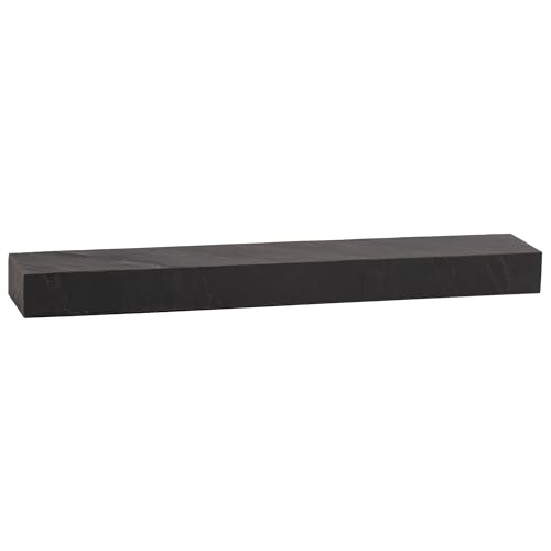 Wandregal 120x10x20 cm Mango Massivholz/Steinoptik Hängeregal Modern | Design Schweberegal Rechteckig | Regal Hängend Wohnzimmer Anthrazit von KADIMA DESIGN