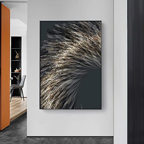 Druck auf Leinwand, abstraktes, minimalistisches Gemälde, Leinwandposter, moderne Wanddekoration, Gemälde, Bilder für Wohnzimmer, 100 x 150 cm (39 x 59 Zoll), Innenrahmen von KADING