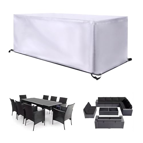 KADING Abdeckung Gartenmöbel Winterfest, Abdeckungen für Gartenmöbel 130x120x50cm/LxWxH Tischabdeckung Outdoor Wetterfest Gartenmöbelabdeckungen Abdeckhaube Schutzhülle Gartenmöbel UV-Beständig von KADING