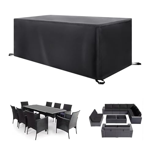 KADING Abdeckung Gartenmöbel Winterfest, Abdeckungen für Gartenmöbel 160x130x140cm/LxWxH Tischabdeckung Outdoor Wetterfest Gartenmöbelabdeckungen Abdeckhaube Schutzhülle Gartenmöbel UV-Beständig von KADING