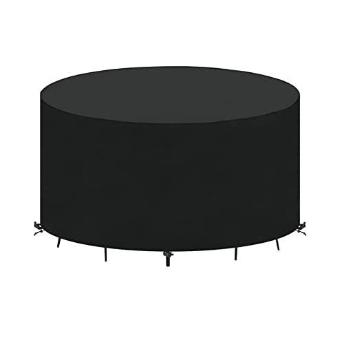 KADING Gartenmöbel Abdeckung Rund Abdeckplane Gartenmöbel Wasserdicht, 130x100cm Abdeckung Gartentisch Winddicht Abdeckhaube Gartenmöbel, Schutzhülle für Rund Gartenmöbel Gartentisch von KADING