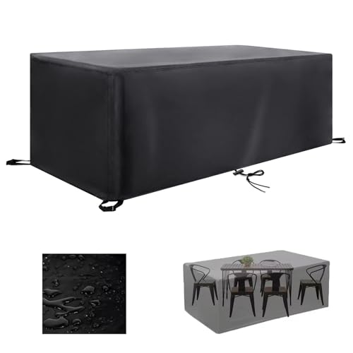 KADING Gartenmöbel Abdeckung Wasserdicht, 150x70x80cm Schwarz Abdeckhaube Gartenmöbel Winterfest, SchutzhüLle Gartenmöbel, Gartentisch Abdeckung Winddicht, Anti-UV, Lounge Abdeckung Balkonsessel von KADING