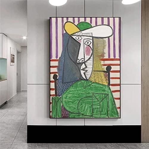 KADING Picasso Guernica Berühmte abstrakte Leinwand Gemälde Reproduktionen Poster Drucke Wandkunst Bilder für Wohnzimmer Dekor 30x45cm(12x18in) mit Rahmen von KADING