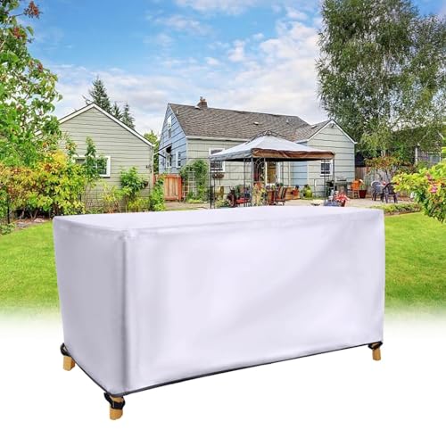 Wasserdichte Gartenmöbel-Abdeckung, 130x100x105cm/LxWxH Gartenmöbel Abdeckung Winterfest Schutzhülle Anti-UV 420D Oxford Gewebe Abdeckplane Gartenmöbel für Gartentische Terrassenmöbel Outdoor-Tisch von KADING