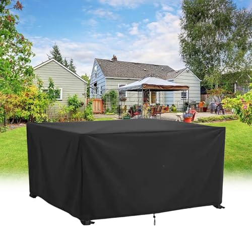 Wasserdichte Gartenmöbel-Abdeckung, 170x120x85cm/LxWxH Gartenmöbel Abdeckung Winterfest Schutzhülle Anti-UV 420D Oxford Gewebe Abdeckplane Gartenmöbel für Gartentische Terrassenmöbel Outdoor-Tisch von KADING