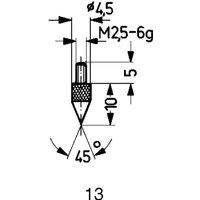 Käfer - Messeinsatz f.Messuhren u.Feinz. Hartm. Abb.13/45Grad von KÄFER
