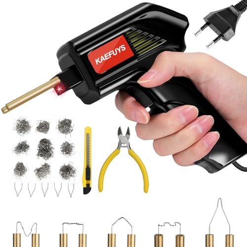 KAEFUYS Kunststoff Schweißgerät 170W 2 in 1 Auto Stoßstange Reparaturset mit 805PCS 7 Arten Klammern Hot Hefter Schweißer Reparatur Set kunststoff Schweißen Maschine für Auto Stoßstange Kajak von KAEFUYS