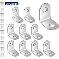 Kaejyiut - Eckstreben, Edelstahl, 90 Grad rechtwinklige Eckstrebe – 25 x 25 x 16 mm, für Holzstühle, Möbelschränke, 50 Stück von KAEJYIUT