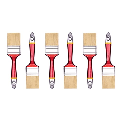 HARDY WORKING TOOLS Flachpinsel-Set 6-teilig, 6 Stück – 50 mm Breite, Malerpinsel Set mit Holzgriff, Lackpinsel Serie *33*, 6PCS, Pinselset A0200-330620 von HARDY WORKING TOOLS