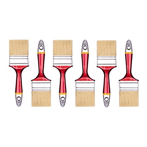 HARDY WORKING TOOLS Flachpinsel-Set 6-teilig, 6 Stück – 60 mm Breite, Malerpinsel Set mit Holzgriff, Lackpinsel Serie *33*, 6PCS, Pinselset A0200-330625 von HARDY WORKING TOOLS