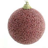 Bruchtfeste Weihnachtskugel Samtpink ø 8 cm - Kunststoff von KAEMINGK BV