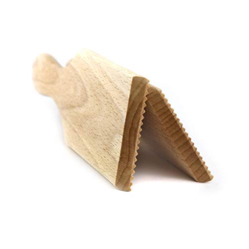 KAESE-SELBER.DE Butterkugelformer Schlägel mit Rillen | 2 Stück | aus Buchenholz 18 cm Butter von kaese-selber.de