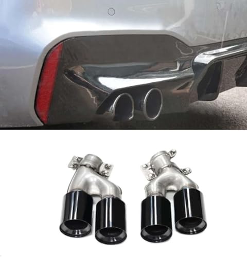 KAEW Endstuck Auspuff für BMW G30 G31 525i 528i 530i M5, Auspuffblenden Edelstahl Auto Endstück Endschalldämpfer Spitze Endrohrblende,normal-B Black von KAEW
