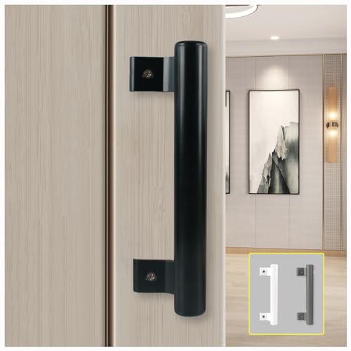 KAFENDA 8-Zoll-Schiebetürgriff aus Aluminiumlegierung Balkonglastürgriff Badezimmerschrank Türgriff Gartentürgriff Lagertür moderner Metallgriff (black) von KAFENDA