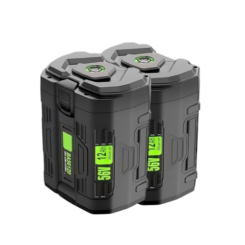 12Ah BA2800 Elektrowerkzeug Lithium-Ionen-Akku Austausch. Kompatibel Mit EGO 56V Elektrowerkzeugen. Passend Für BA2800T BA1400 BA1400T BA5600T BA2240 BA1120 BA6720T(2Pcs) von KAFTKO