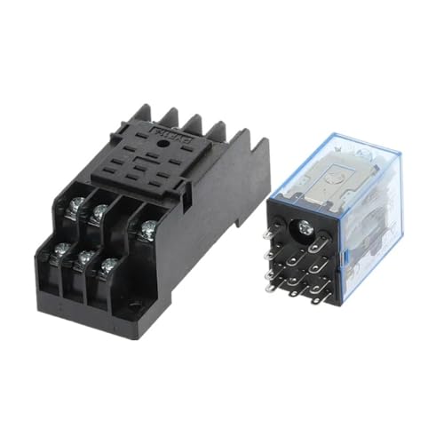 1set MY3 HH53P MY3NJ Micro Mini Coil Power Relais 11pin 3NO 3NC LED Lampe 5A AC 110V 220V mit buchse 12V 24V(AC 220V) von KAGGGRYFX