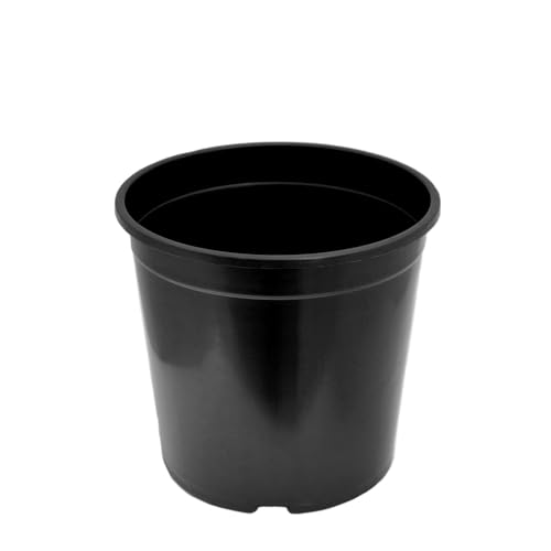 KAGM Blumentopf Containertopf Anzuchttopf Pflanztopf Pflanzcontainer Blumenmkübel Schwarz 17cm - 10er Pack von KAGM