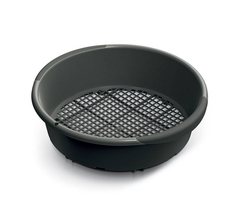 KAGM Gartensieb Gartensieb aus Kunststoff runder Ø 37cm Durchwurfsieb Mesh 10mm, Kunststoff von KAGM