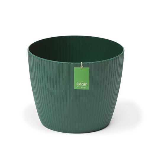 KAGM Übertopf Blumentopf Ø 21cm Grün Pflanztopf Blumenkübel dekorativ von KAGM