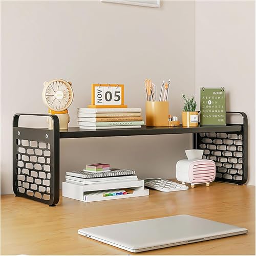 Desktop-Bücherregal für Computer-Schreibtisch, Bücherregal Arbeitsplatte Lagerung Hutch Display Rack Tabelle oben Regale, 3 Tier Desktop Storage Organizer Regal, für Wohnheim Büro nach Hause(Black,1 t Desktop-Bücherregal für Computer-Schreibtisch, Bücherregal Arbeitsplatte Lagerung Hutch Display Rack Tabelle oben Regale, 3 Tier Desktop Storage Organizer Regal, für Wohnheim Büro nach Hause(Black,1 t von KAHDBOY