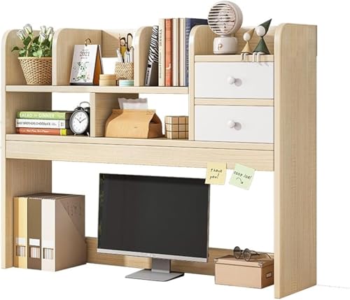 Holz Schreibtisch Regal, offene Lagerung Display Rack, Computer-Schreibtisch Tischplatte Bücherregal, Mehrzweck-Holz-Desktop Bücherregal Storage Organizer für Wohnheim Büro nach Hause(Natural,92cm/36. Holz Schreibtisch Regal, offene Lagerung Display Rack, Computer-Schreibtisch Tischplatte Bücherregal, Mehrzweck-Holz-Desktop Bücherregal Storage Organizer für Wohnheim Büro nach Hause(Natural,92cm/36. von KAHDBOY