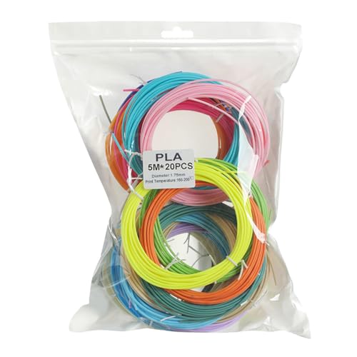 1 75 Mm Filament Für Druckstift Nachfülldraht 20 Pack Zufallsfarbe Hochtemperaturresistent Für Drucker Filamentpackungen von KAHDGSS