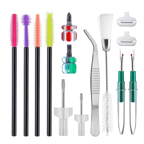 14pcs Nähmaschinenreinigungskits Doppelköpfiges Lintbürstenschraubendreher Nadelplattenschraubendreher Pinzette Zur Reparatur Doppelköpfiger Lintpinsel 14pcs Nähmaschinenreinigungskits Doppelköpfiges Lintbürstenschraubendreher Nadelplattenschraubendreher Pinzette Zur Reparatur Doppelköpfiger Lintpinsel von KAHDGSS