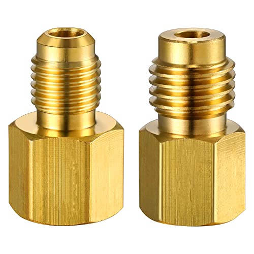 2 Stücke 6015 R134A Messing Kältemittel Tankadapter An Anpassung 1/2 Weibchen Bis 1/4 Männlicher Adapter Zu Verteiler von KAHDGSS