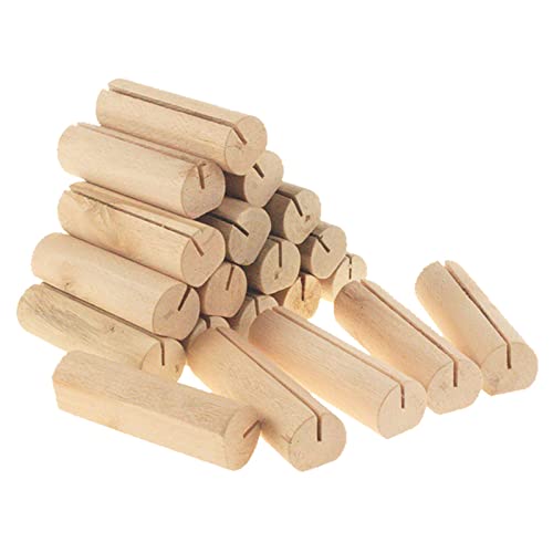 20 Pack Holz Tischnummer Ständerhalter Runde Memo Note Place Card Display Anzug Für Büro Heimschule Desktop von KAHDGSS
